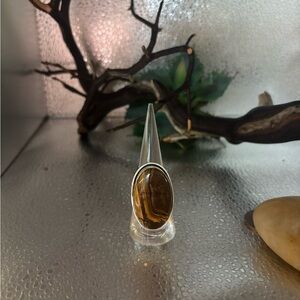 7 1/2 Australian Outback Jasper Gemstone Ring with Bezel Setting